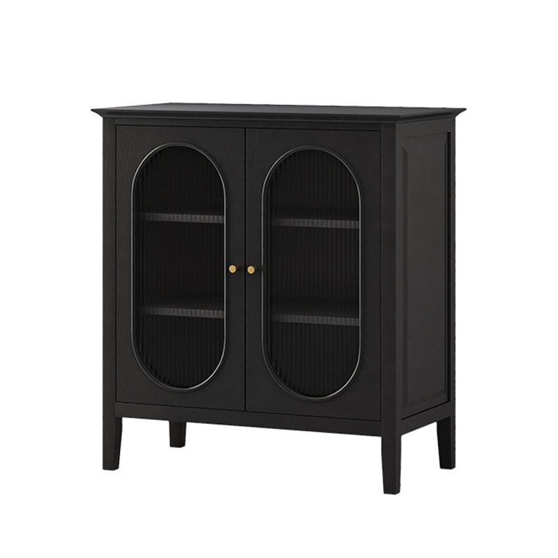 Glam Style Buffet Stand Solid Wood Buffet Sideboard with 2 Doors  , 33.46"W