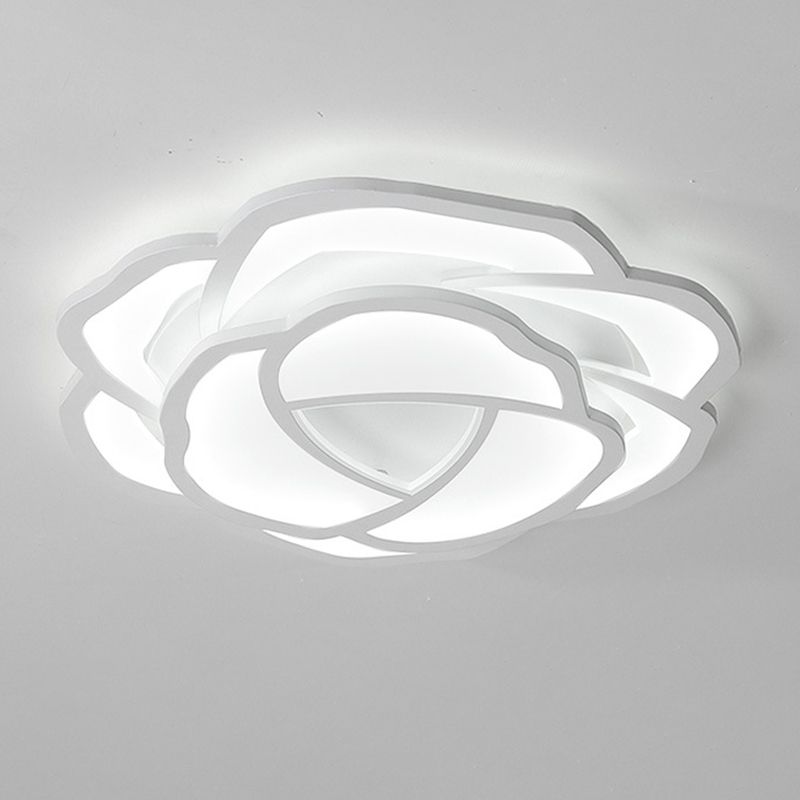 Contemporary LED Ceiling Light White Flush Mount Lighting for Bedroom Home