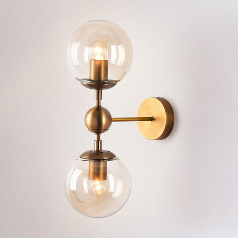 Industrial Glass Vanity Light Minimalist Wall Light Sconce for Washroom