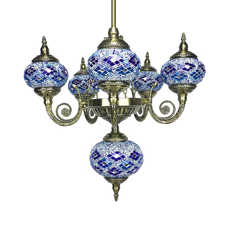 Lustre pendentif bras courbe