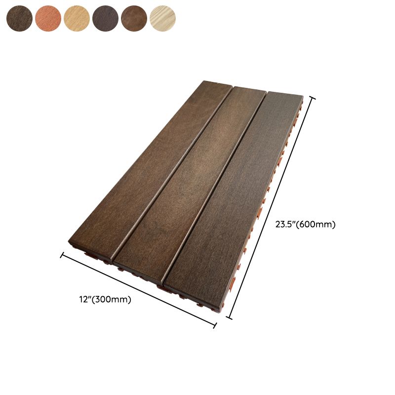 Contemporary Rectangle Hardwood Flooring Water Resistant Click-Locking Wood Flooring