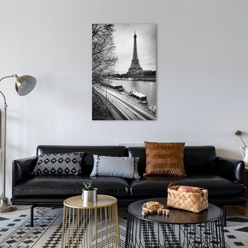 Textured Famous Landmarks Art Print Canvas Vintage Style Painting for Girls Bedroom