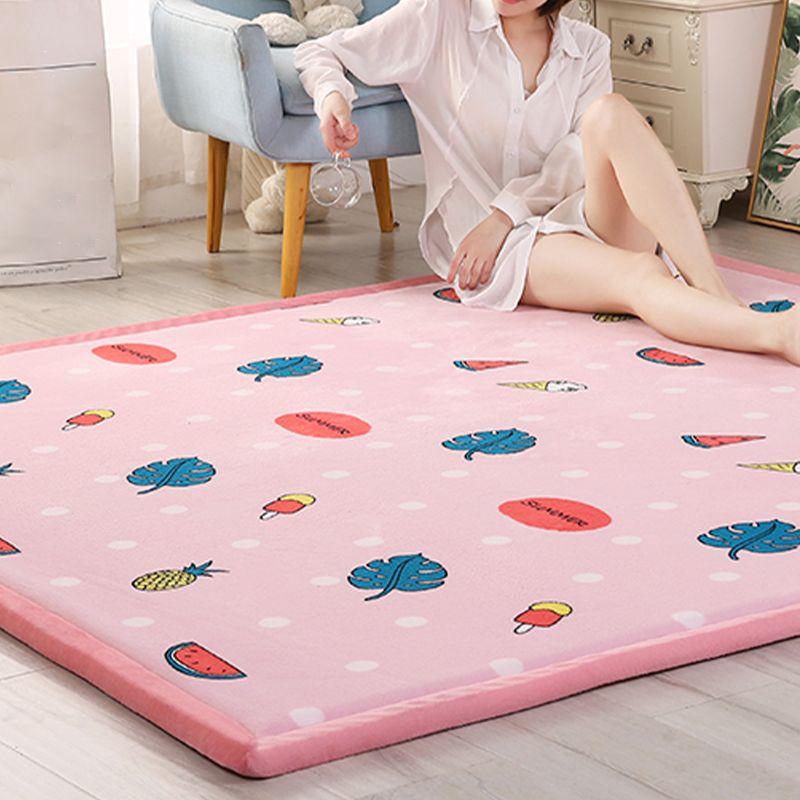 Tapis à motifs de dessins animés Multicolor Polyester Area Tapis Anti-slip Machine Wash tapis pour la chambre pour enfants