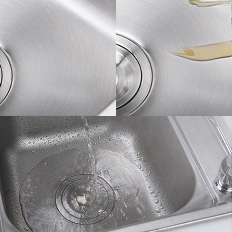 Modern Style Kitchen Sink Dirt Resistant Drop-In Kitchen Sink with Drain Assembly