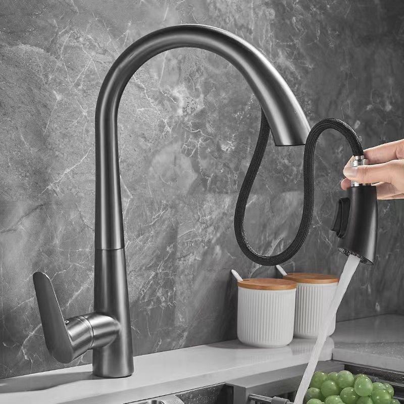 Single Handle Kitchen Faucet Pull Down Faucet with Pull out Sprayer