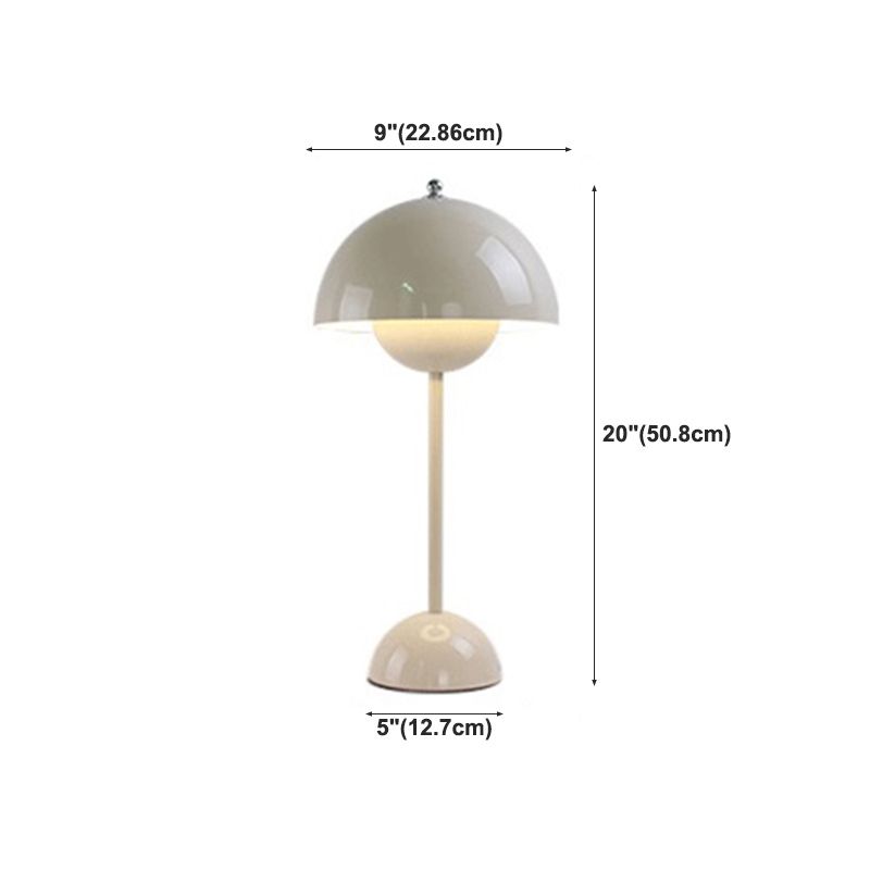 Nordic Style Metal Table Lamp Mushroom Shape Colorful Bulb Table Light for Bedroom