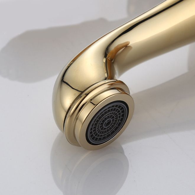 Luxury Vessel Faucet Brass Lever Handles Low Arc Basin Lavatory Faucet