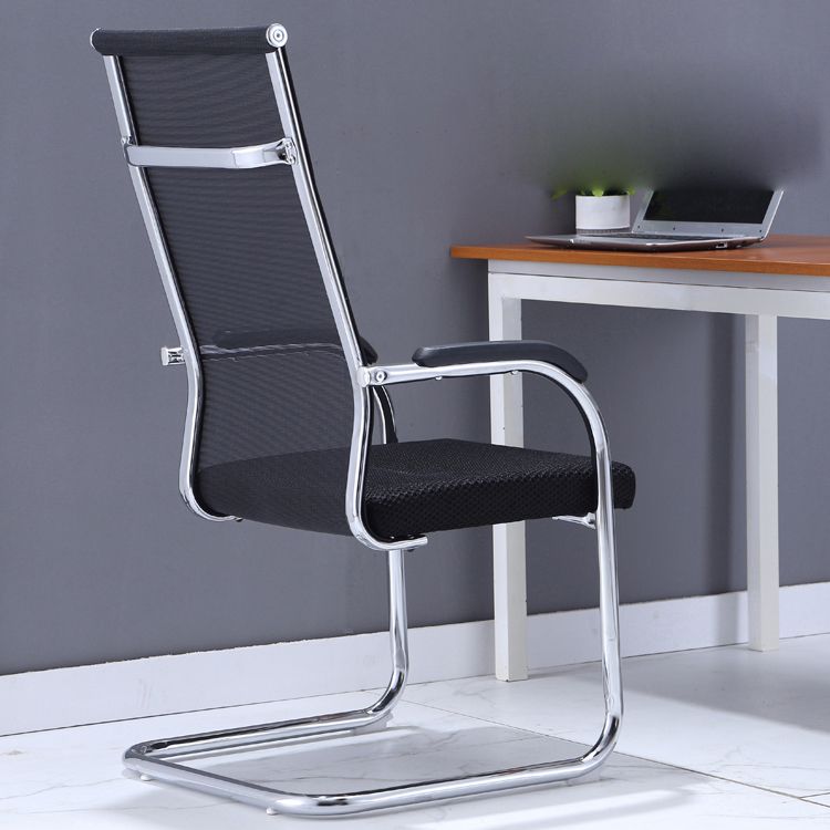 Silver Metal Modern Chair Mid-Back and High Back Breathable AirGrid Conference Chair