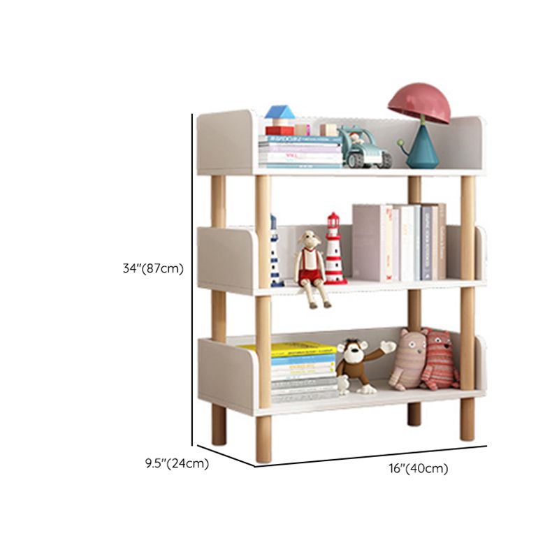 Modern Bookshelf Open Back Engineered Wood Bookshelf with Shelves for Home Office