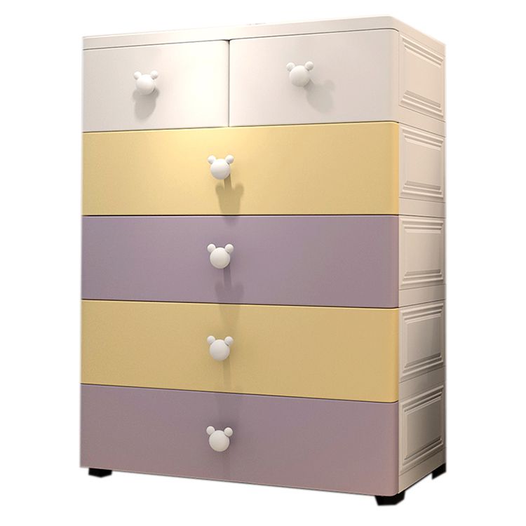 Modern Kids Dressers Plastic Kids Furniture with Drawers for Bedroom