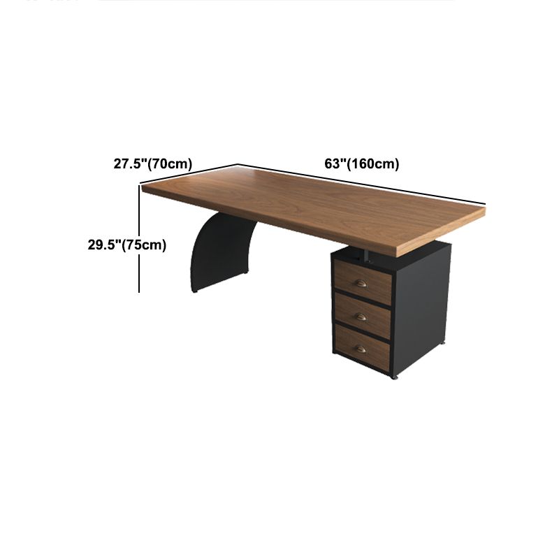 Rectangular Office Desk Solid Wood Contemporary Style Writing Desk for Home Office