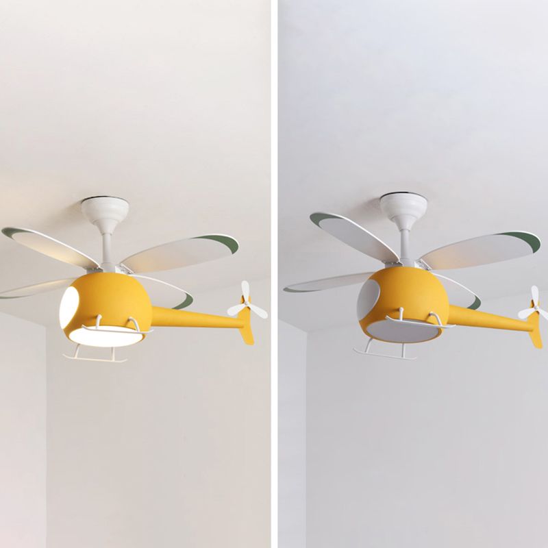 Metal Ceiling Fan Lighting Modern Style Multi Light Ceiling Fan Lamp for Living Room