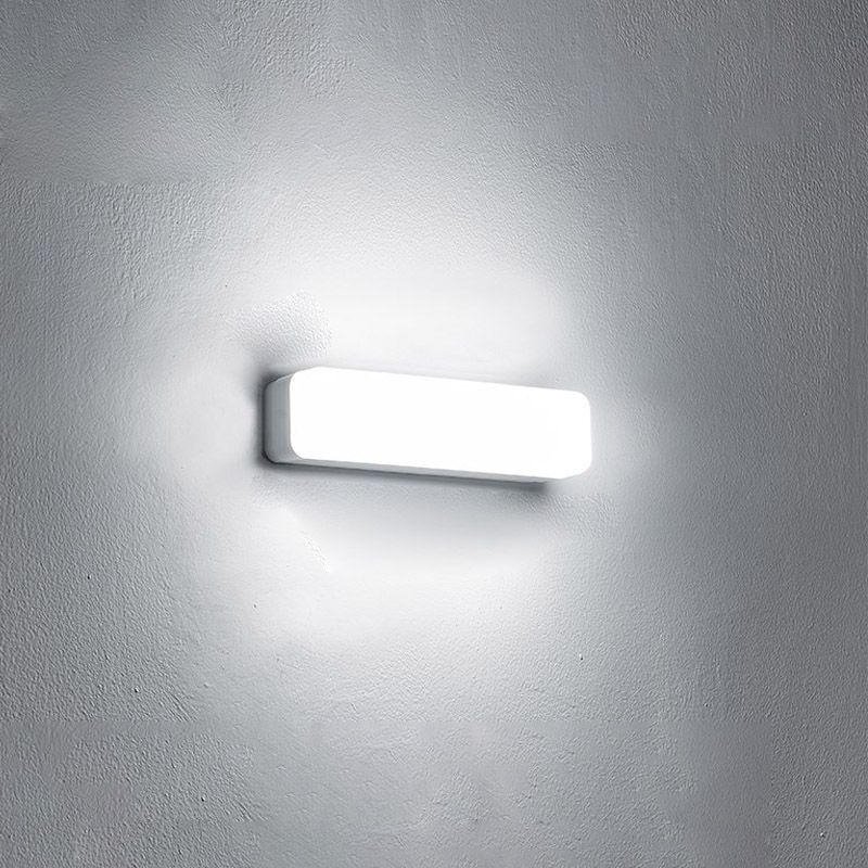 Modern Plastic Vanity Light Strip White 1 Light Mirror Light for Bathroom