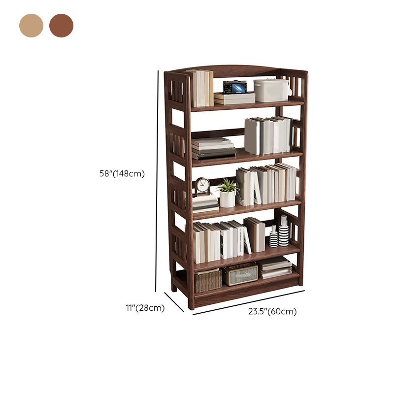 Scandinavian Open Back Standard Bookshelf Wooden Bookcase with Shelves