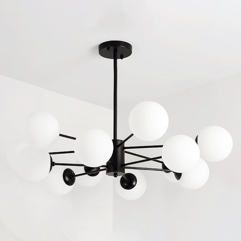 Chandelier de nuance en verre moderne Globe Pendeur de lustre multicer