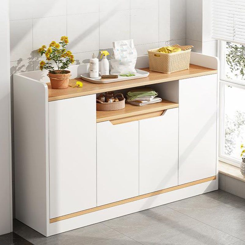 Wood Dining Buffet Glam Buffet Server with Drawers and Cabinets