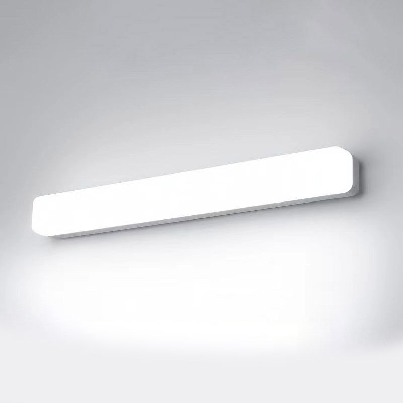 Modern Plastic Vanity Light Strip White 1 Light Mirror Light for Bathroom