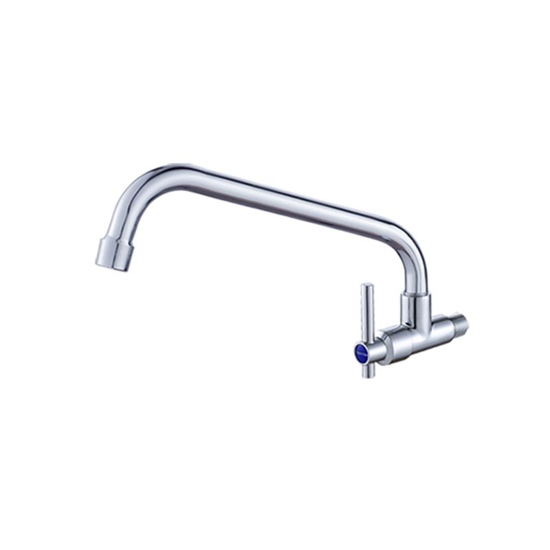 Modern Single Handle Kitchen Faucet Wall-mounted Water Faucet in Chrome