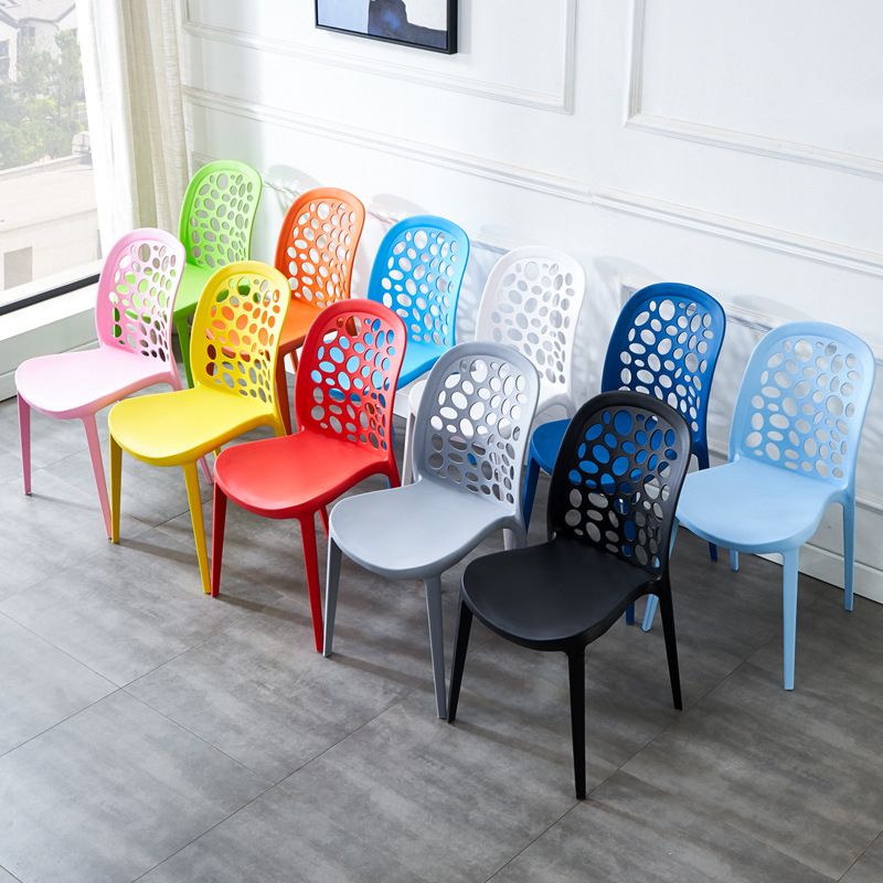 Nordic Dining Chair Plastic Dining Armless Chairs for Kitchen