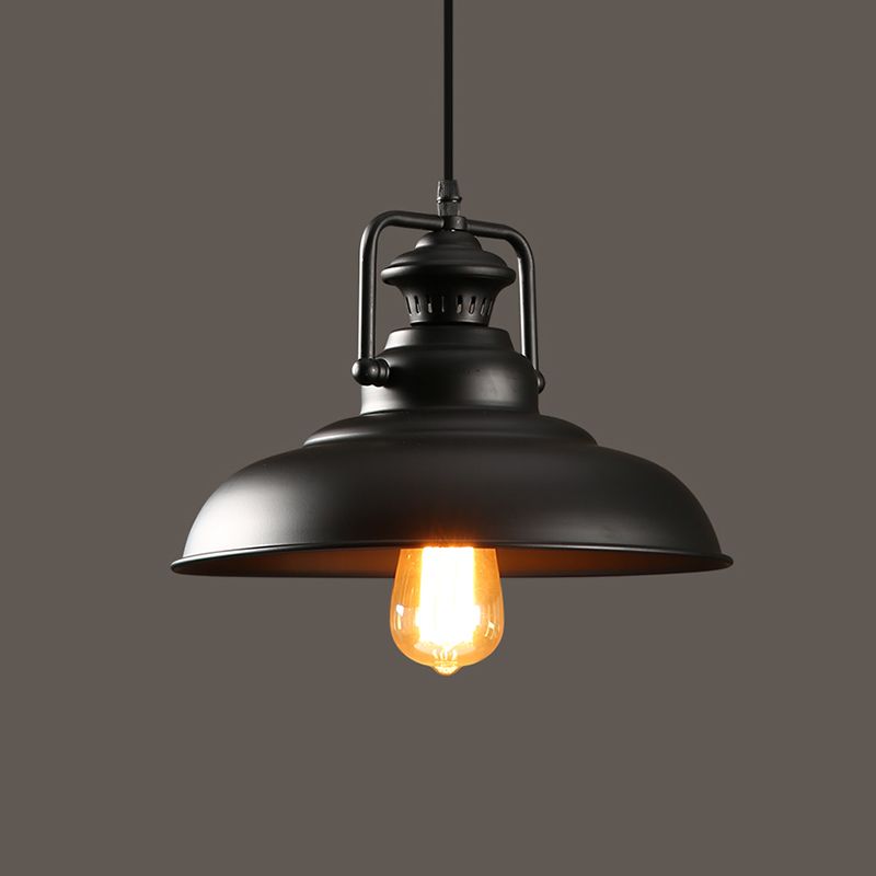 Black Shaded Pendant Ceiling Light Industrial Restaurant Metal Hanging Ceiling Light