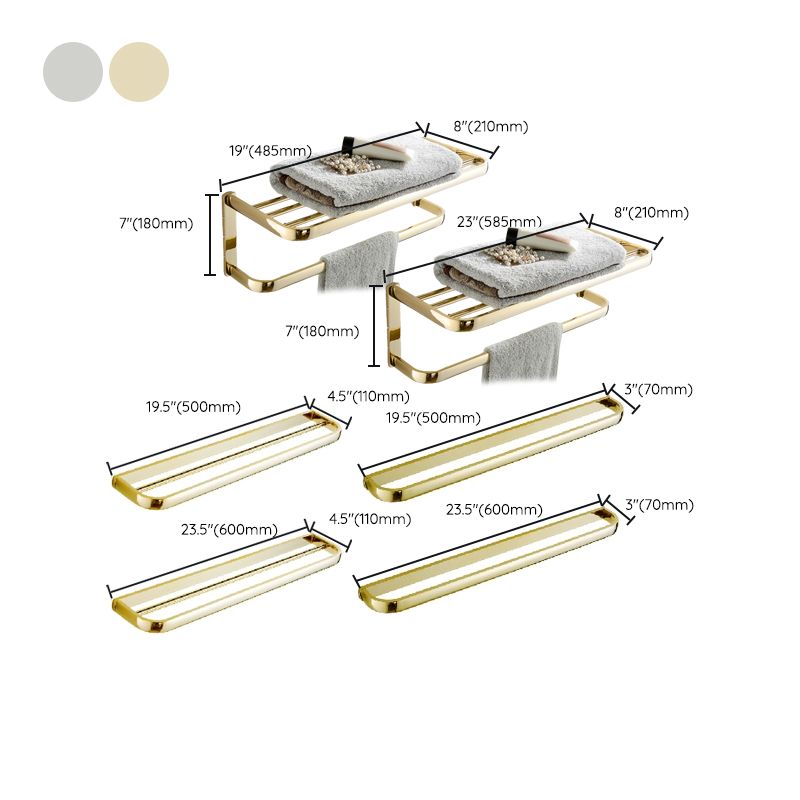 Chrome/Gold Bathroom Accessory Set Modern Metal Bathroom Hardware Set