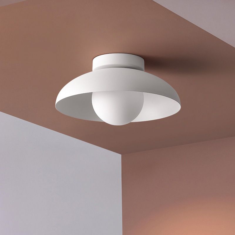 Nordic Ceiling Lighting Dome Flush Mount with Metal for Corridor