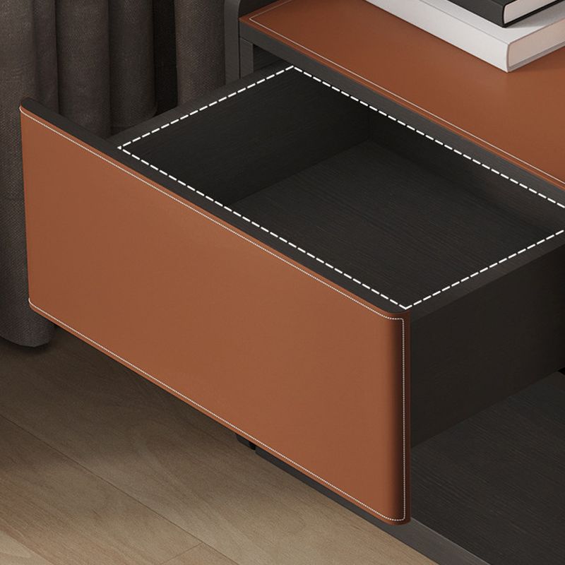 Modern Style Leather Bedside Cabinet 1 Drawer Night Stand for Bedroom