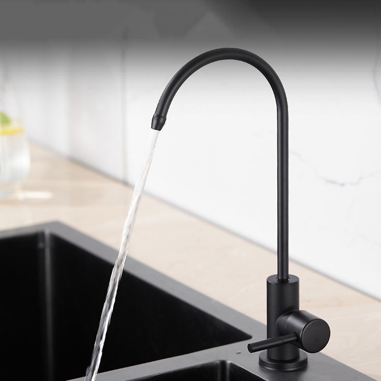 Modern 1-Handle Bar Faucet Standard Kitchen Faucet in Silver