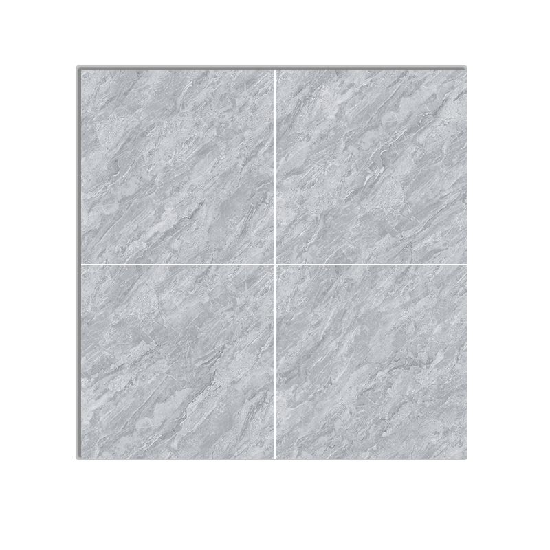 Square Matte Wall Tile Marble Gray Singular Tile for Floor Case