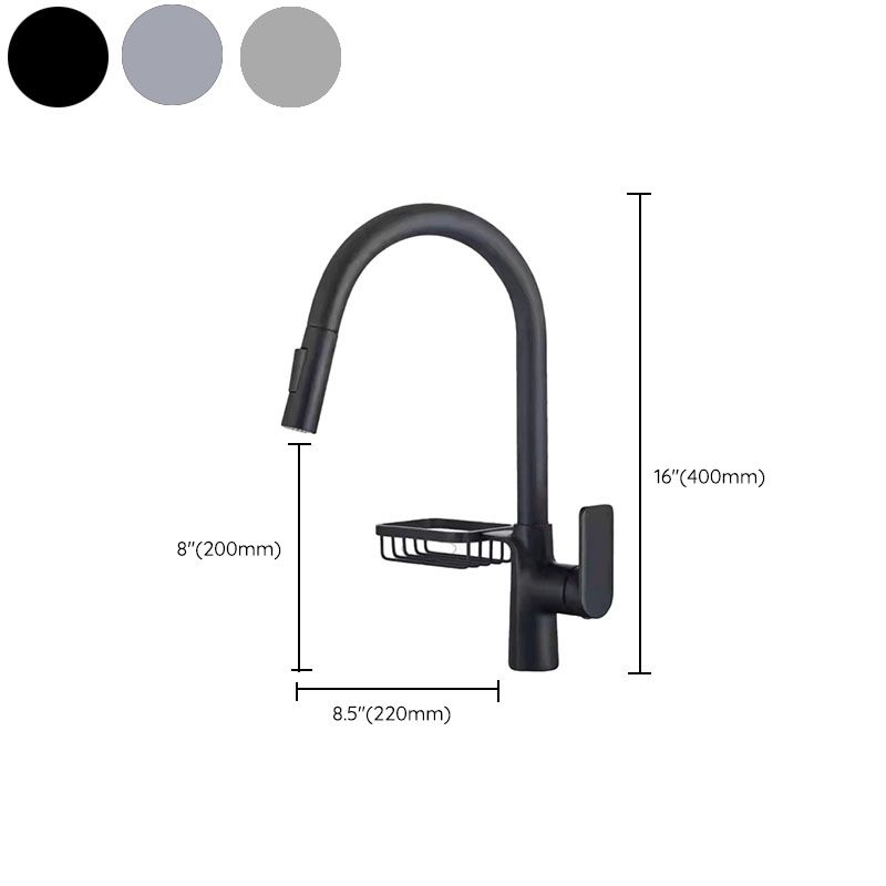 Modern 1-Handle Faucet Copper with Pull out Sprayer with Water Dispenser Faucet