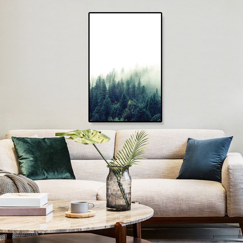 Tropics Natural Scenery Wall Art Living Room Canvas Print in Dark Color, Multiple Sizes