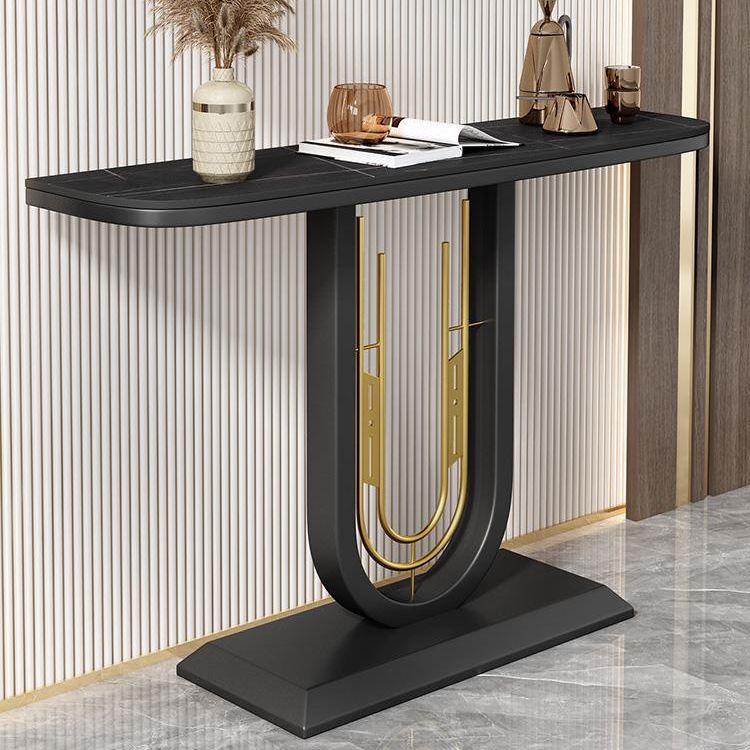 Half Moon Console Accent Table Scratch Resistant Console Sofa Table