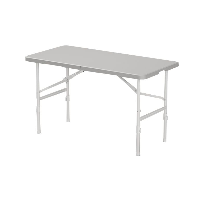 Contemporary White Dining Table Plastic Rectangle Folding Table, 23.62" Wide