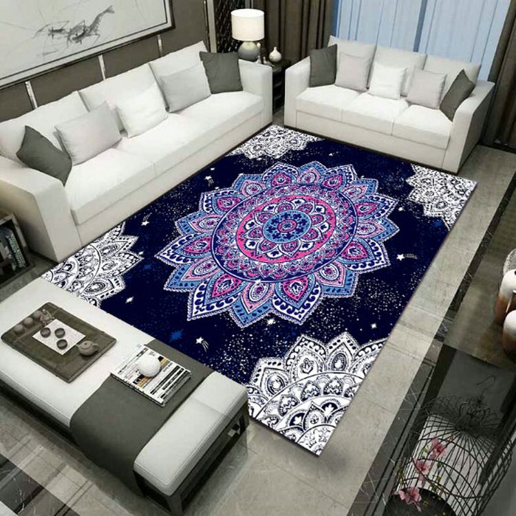 Grand Persian Rug Multicolor Jacquard Printed Rug Washable Non-Slip Backing Pet Friendly Rug for Living Room