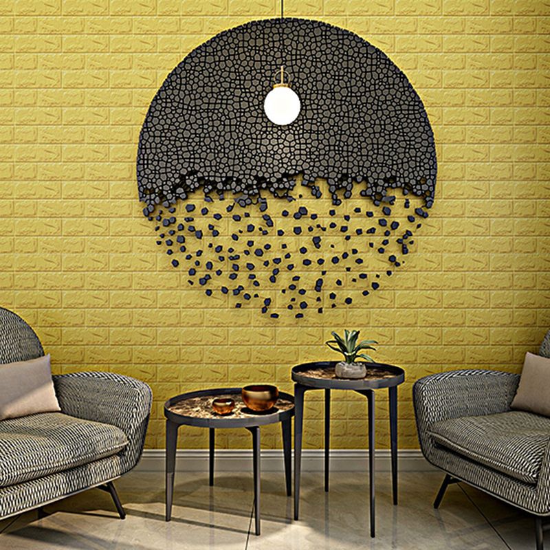 Modern Wall Tile PVC 3D Embossed Self-Adhesive Waterproof Indoor Wall Panel