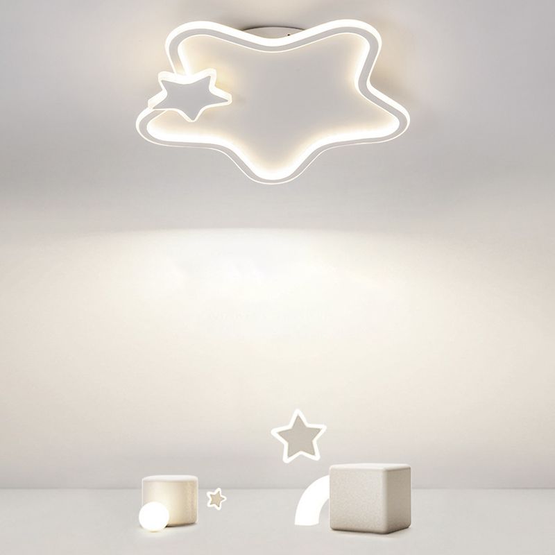 LED White Ceiling Light Modern Star Flush Mount Lighting for Home