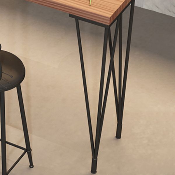 Modern Legs Counter Height Table Solid Wood Natural Bistro Accent Dining Table