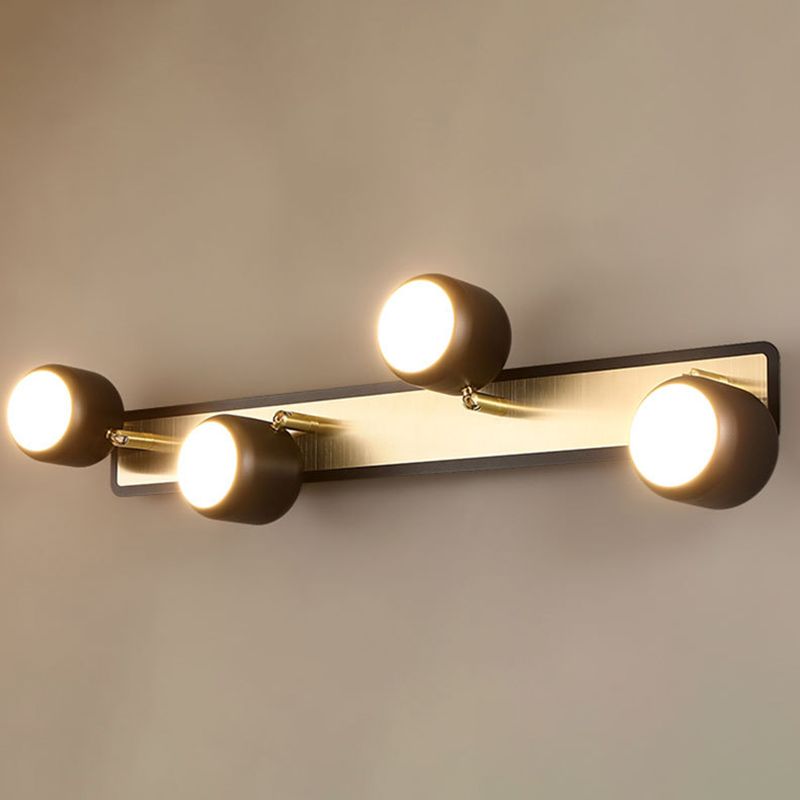 1 Ligera de pared cilíndrica de la pared moderna iluminación de pared de metal para el baño