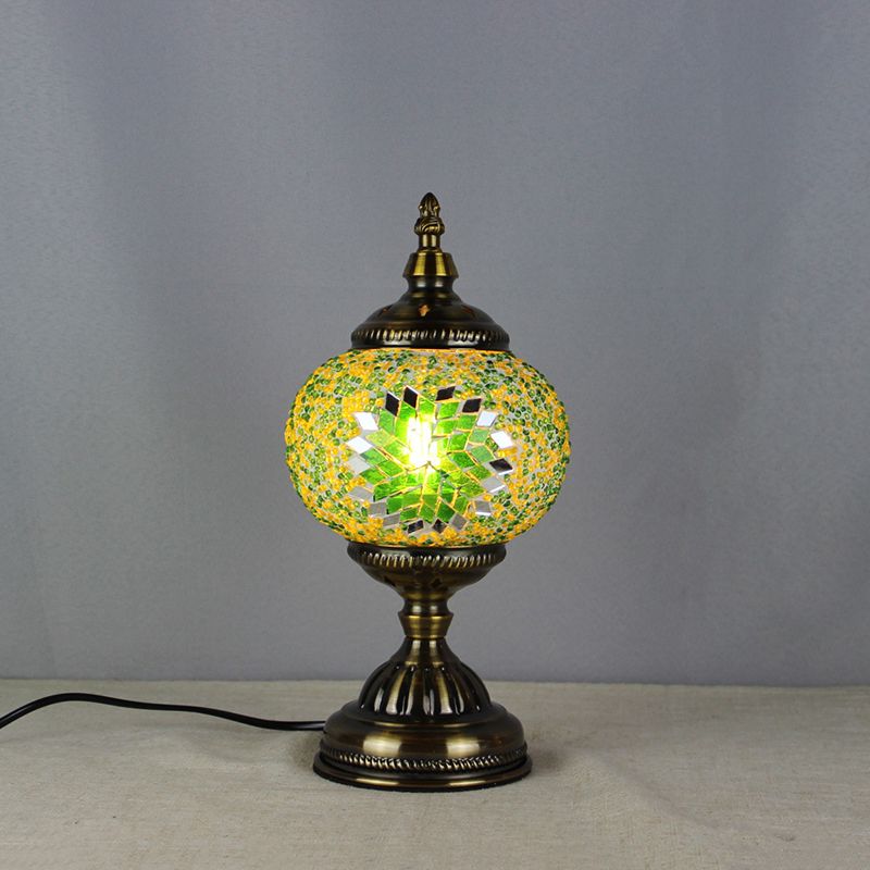 Southeast Asia Style Turkish Mosaic Desk Light Glass Lamp Shade Table Lamp Fixture