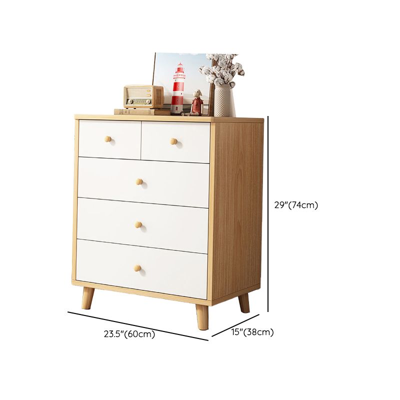 Scandinavian Kids Furniture Wood Kids Dresser Set with Drawers for Bathroom