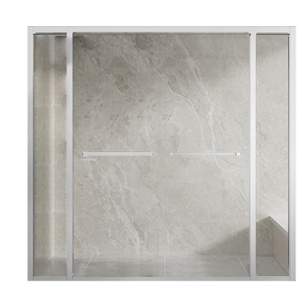 Semi Frameless Double Sliding Shower Door Clear Glass Shower Screen