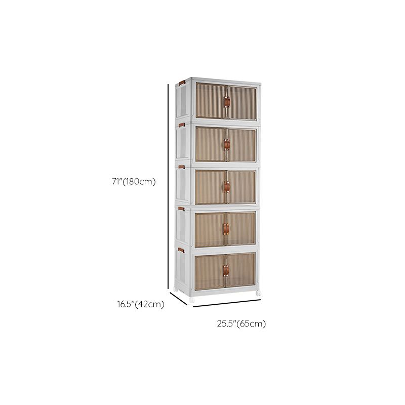 Plastic Kid's Wardrobe Modern Style Armoire Cabinet with Door