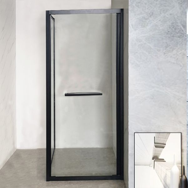 Rectangle Shower Enclosure Matt Black Tempered Glass Shower Enclosure