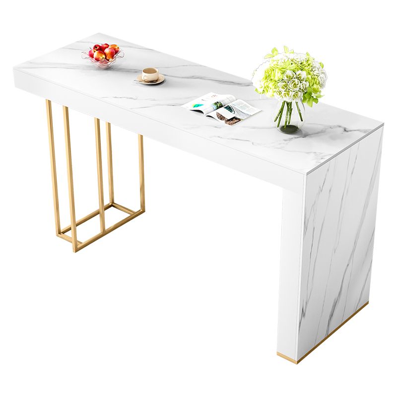 Nordic Rectangle Sintered Stone Table Dining Bar Counter Table for Kitchen