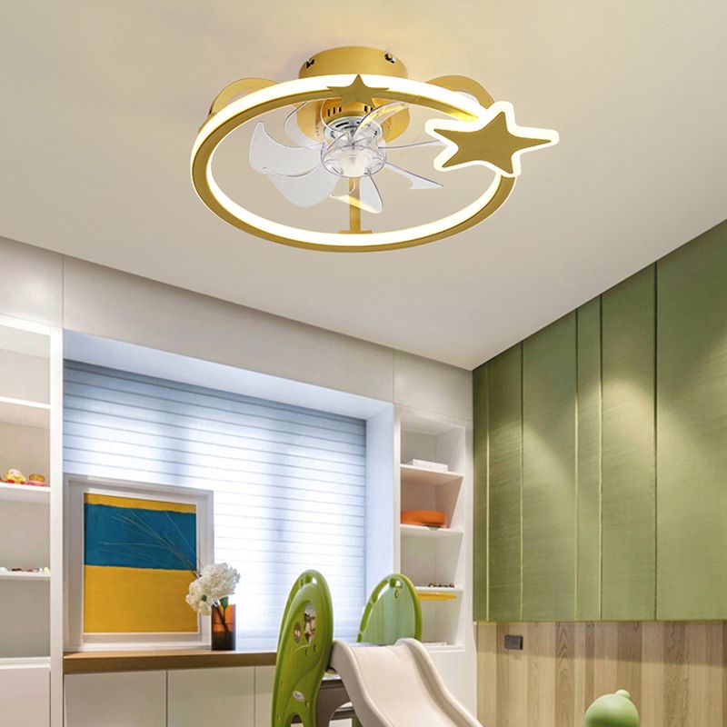 Fan de plafond LED Creative Star Ligh