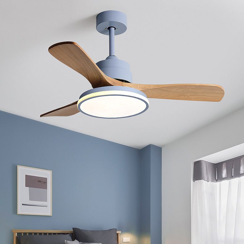 Minimalism Ceiling Fan Light Fixture Contemporary LED Ceiling Flush Mount for Kids' Room