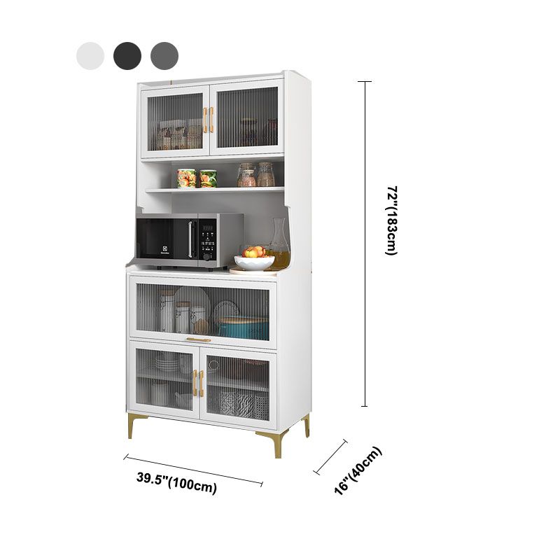 Modern Style Sideboard Multi Doors Wooden Dining Server in 3 Colors