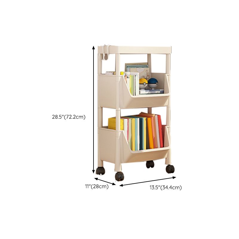 Scandinavian Book Shelf Freestanding Standard Kids Bookcase in Closed Back