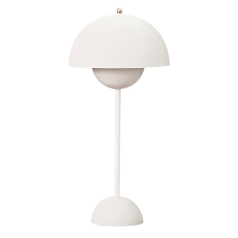 Mushroom-shaped Creative Metal Table Lamp 9.8" Diameter Nordic Macaroon Style Desk Light for Bedroom