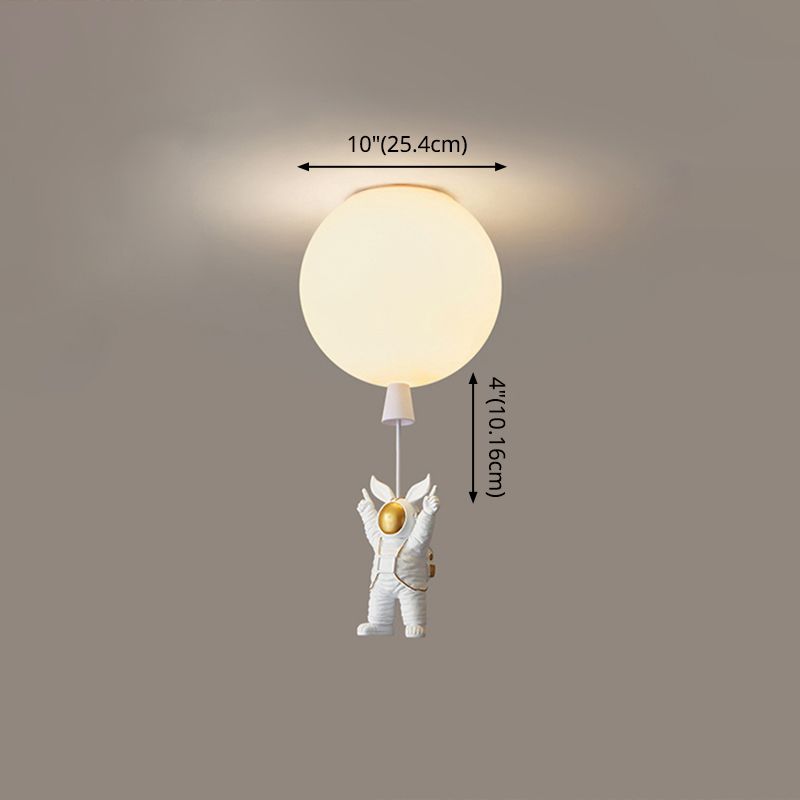 1 Light Moon Hanging Lamp Cartoon Acrylic Down Lighting Pendant for Children Bedroom